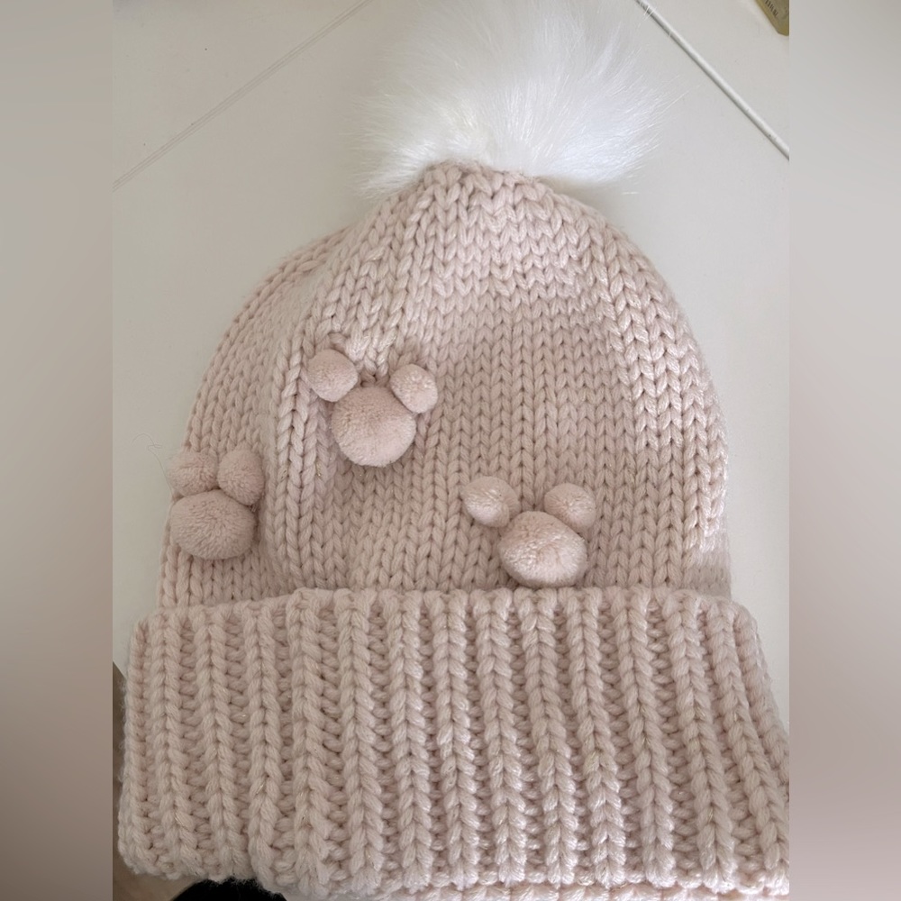 Disney Parks Pink Pom Pom Knitted Beanie